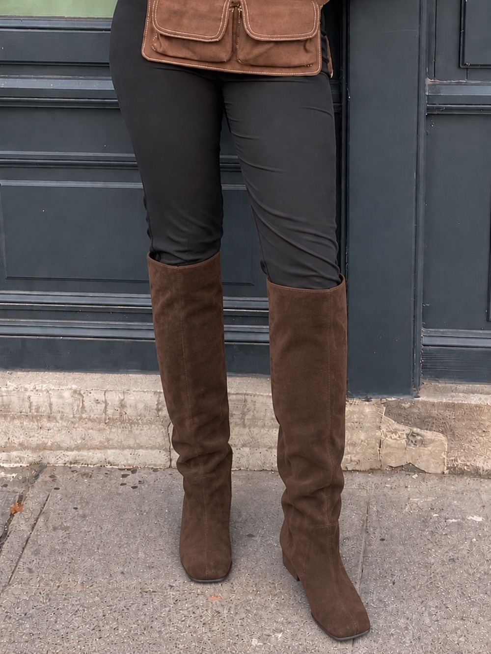 VTG Women’s Brown Suede Knee-High Boots - ballet sock boot 6.5